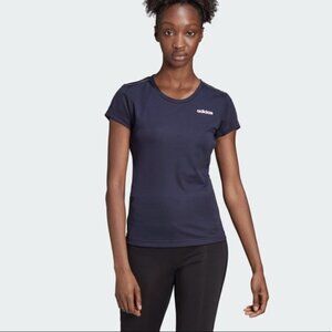 Adidas Navy Enhanced Motion Short Sleeve Tee UPF 25+
